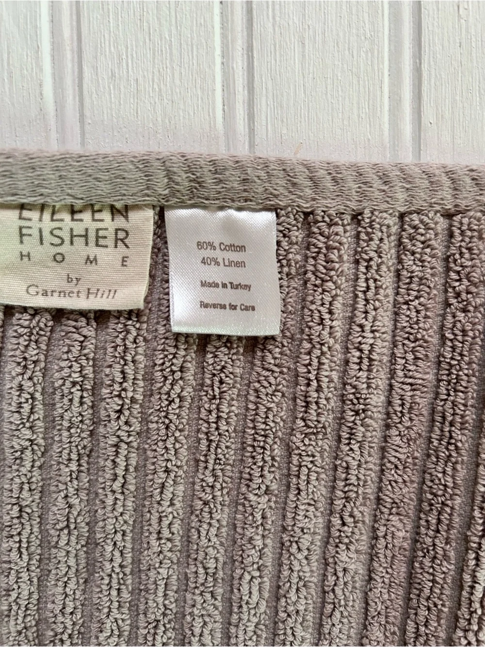 Eileen Fisher Home ~Cotton Linen Ribbed Bath Tub Mat